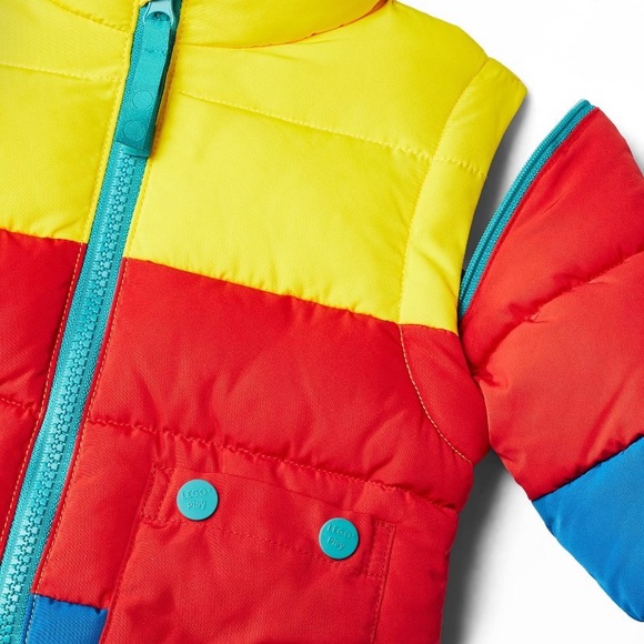 NB Baby Color Block Puffer Jacket - LEGO® Collection x Target Yellow/Red/Blue - Picture 4 of 9